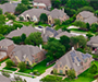 Arial view of a new and very well manicured neighborhood.